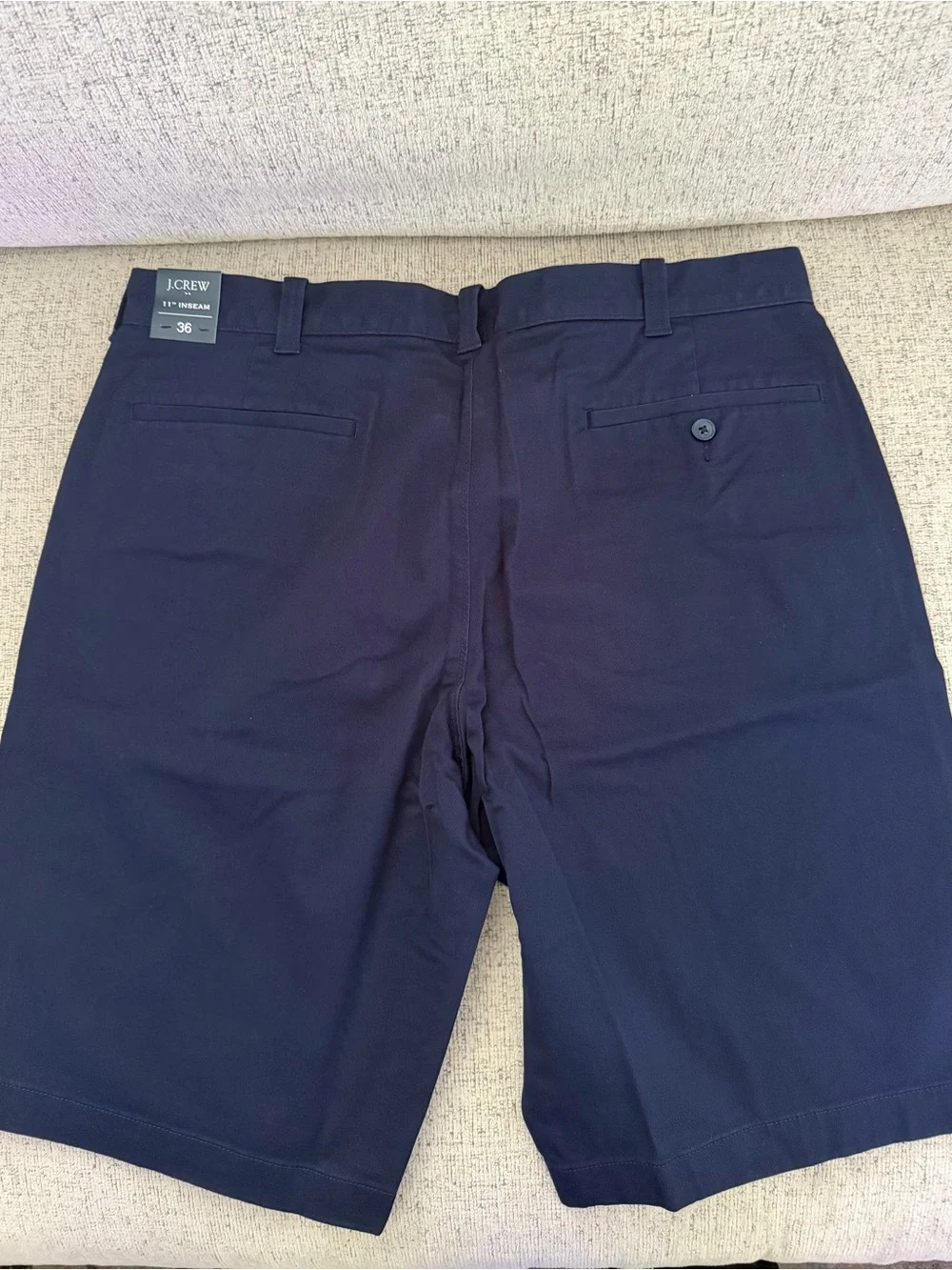 Men’s J.Crew Flex Chino Shorts Navy, NWT, 36”